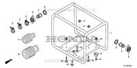 BERCEAU DE CHASSIS / RACCORD DURITE pour Honda WL30XH
