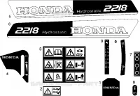ETIQUETTES pour Honda HF2213K3