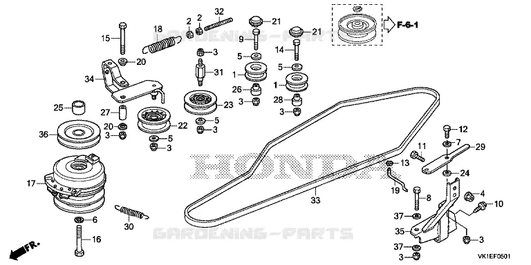 POULIE DE TRANSMISSION  (2) Honda jardin TONDEUSES AUTOPORTEES  HF HF2417K3  HF2417K3-GJAJM