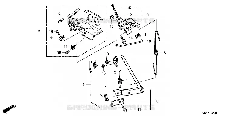 CONNEXION  (HF2315/K1/2415) (HF2417/K1/K2) Honda jardin TONDEUSES AUTOPORTEES  HF HF2315  HF2315-MAMF