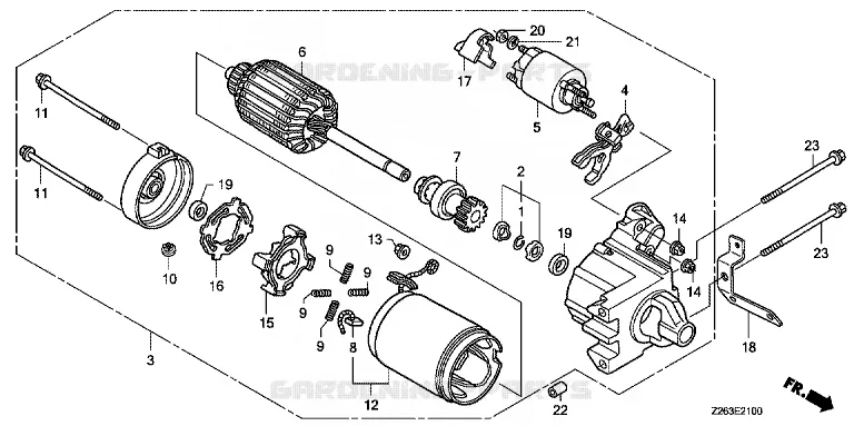 DEMARREUR  (1) Honda jardin GROUPES ELECTROGENES  EM EM10000  EM10000-GCAD