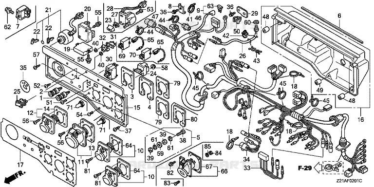 TABLEAU DE COMMANDE  (2) Honda jardin GROUPES ELECTROGENES  EM EM4500CXS1  EM4500CXS1-GC05