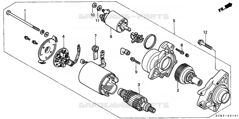 DEMARREUR  (2) Honda jardin GROUPES ELECTROGENES  EX EX5D  EX5D-EZCE